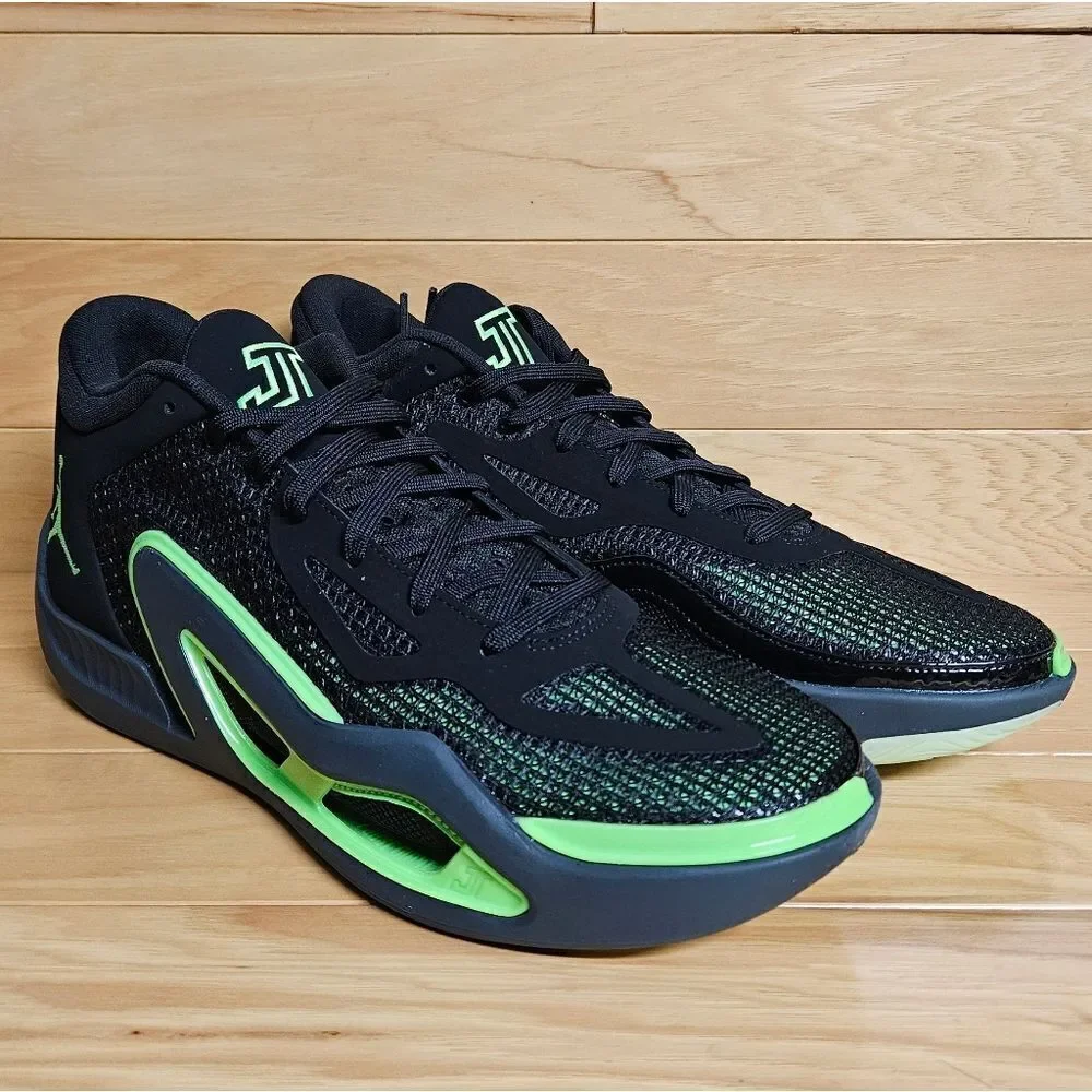 Nike Jordan Tatum 1 Size 10.5 Black Green Celtics Basketball Shoe DZ3324-003